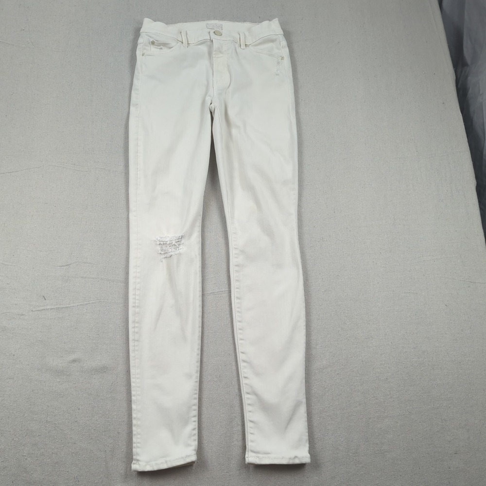 Mother Jeans Womens 26‎ White The Charmer Sexy Just Walked Into Town Skinny